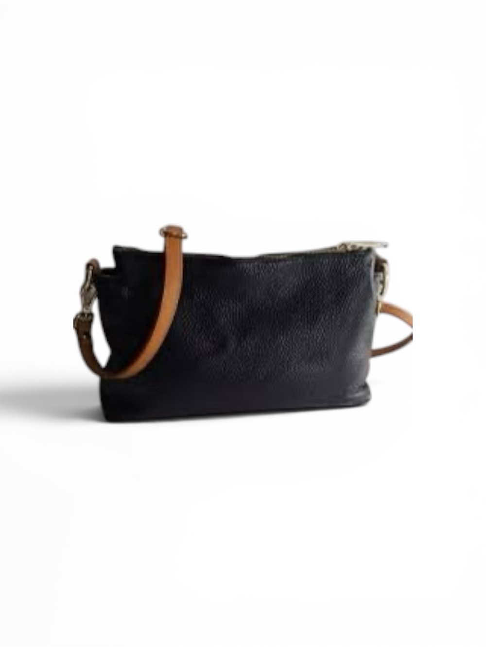 Valentina Black and Tan Crossbody Bag